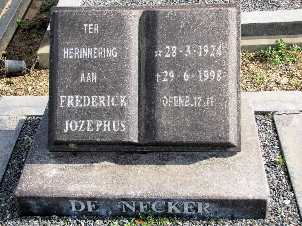 NECKER Frederick Jozephus, de 1924-1998