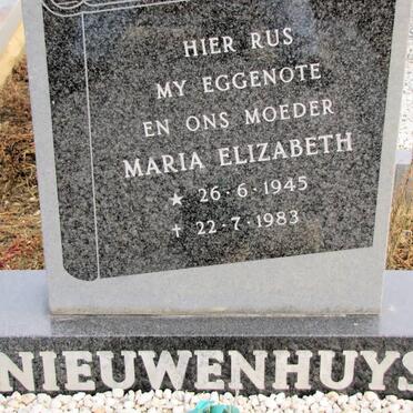 NIEUWENHUYS Maria Elizabeth 1945-1983