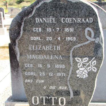 OTTO Daniel Coenraad 1891-1969 &amp; Elizabeth Magdalena 1898-1971