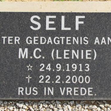 SELF M.C. 1913-2000