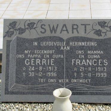 SWART Gerrie 1913-1996 &amp; Frances 1913-1999