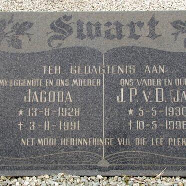SWART J.P. v.D. 1930-1996 &amp; Jacoba 1928-1991