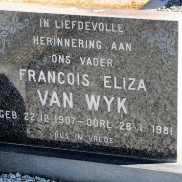 WYK Francois Eliza, van 1907-1981