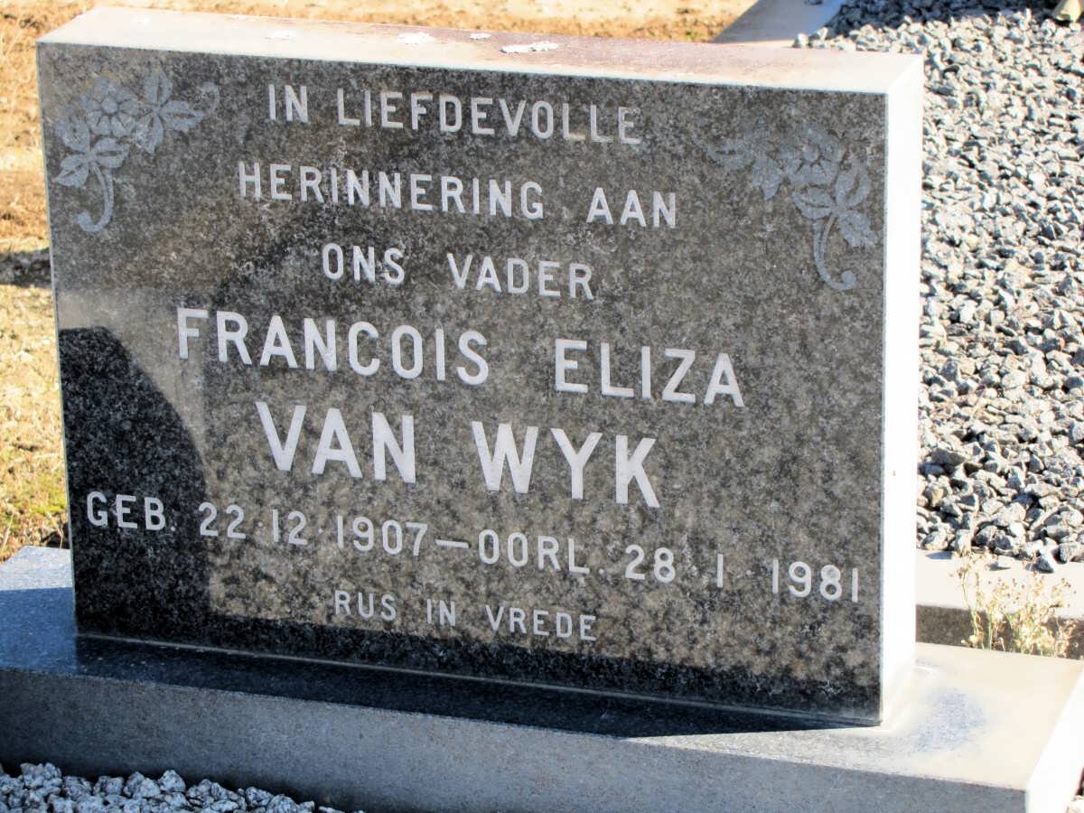 WYK Francois Eliza, van 1907-1981