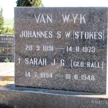WYK Johannes S.W., van 1891-1973 &amp; Sarah J.G. RALL 1894-1948 