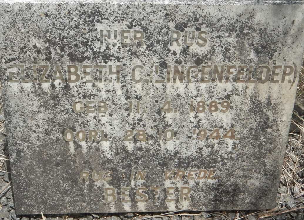 BESTER Elizabeth C. nee LINGENFELDER 1889-1944