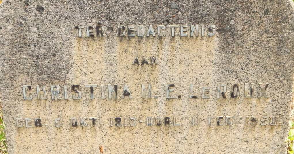 ROUX Christina H.E., le 1913-1950