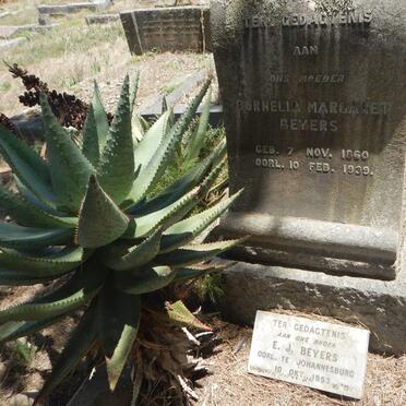 BEYERS Cornelia Margaret 1860-1939 :: BEYERS E.J. -1953