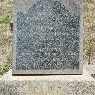 KEMP Pieter J. 1889-1956 &amp; Susanna D. FOURIE 1888-1967