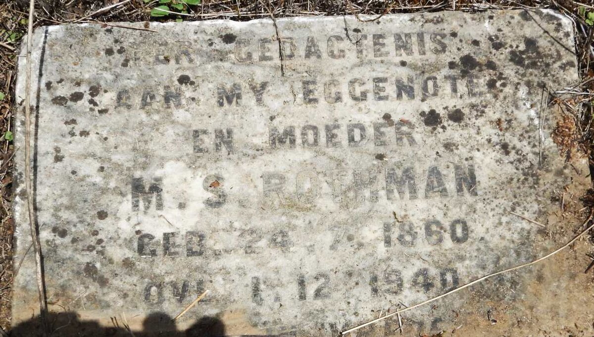 ROTHMAN M.S. 1860-1940