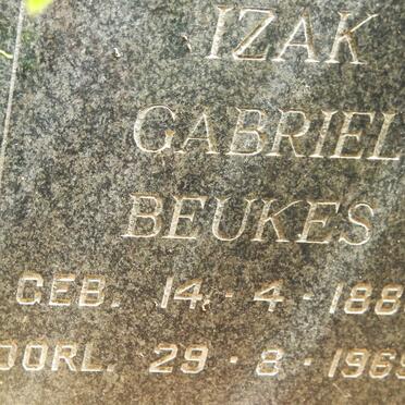 BEUKES Izak Gabriel 1888-1969
