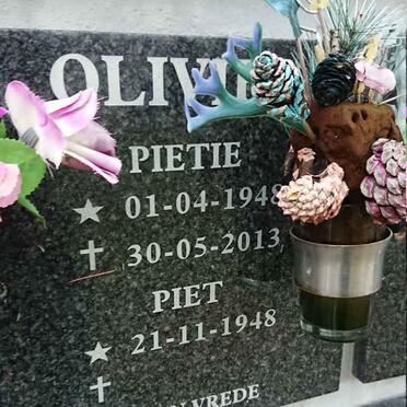 OLIVIER Pietie 1948-2013 :: OLIVIER Piet 1948-