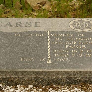 CARSE Fanie 1933-1978