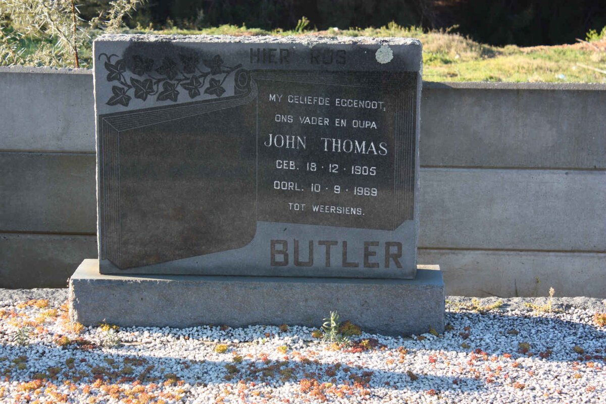 BUTLER John Thomas 1905-1969