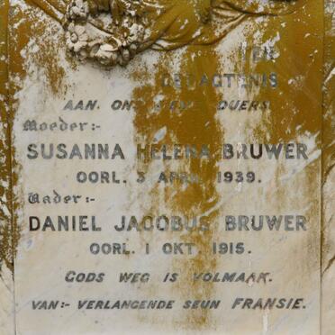 BRUWER Daniel Jacobus -1915 Susanna Helena -1939