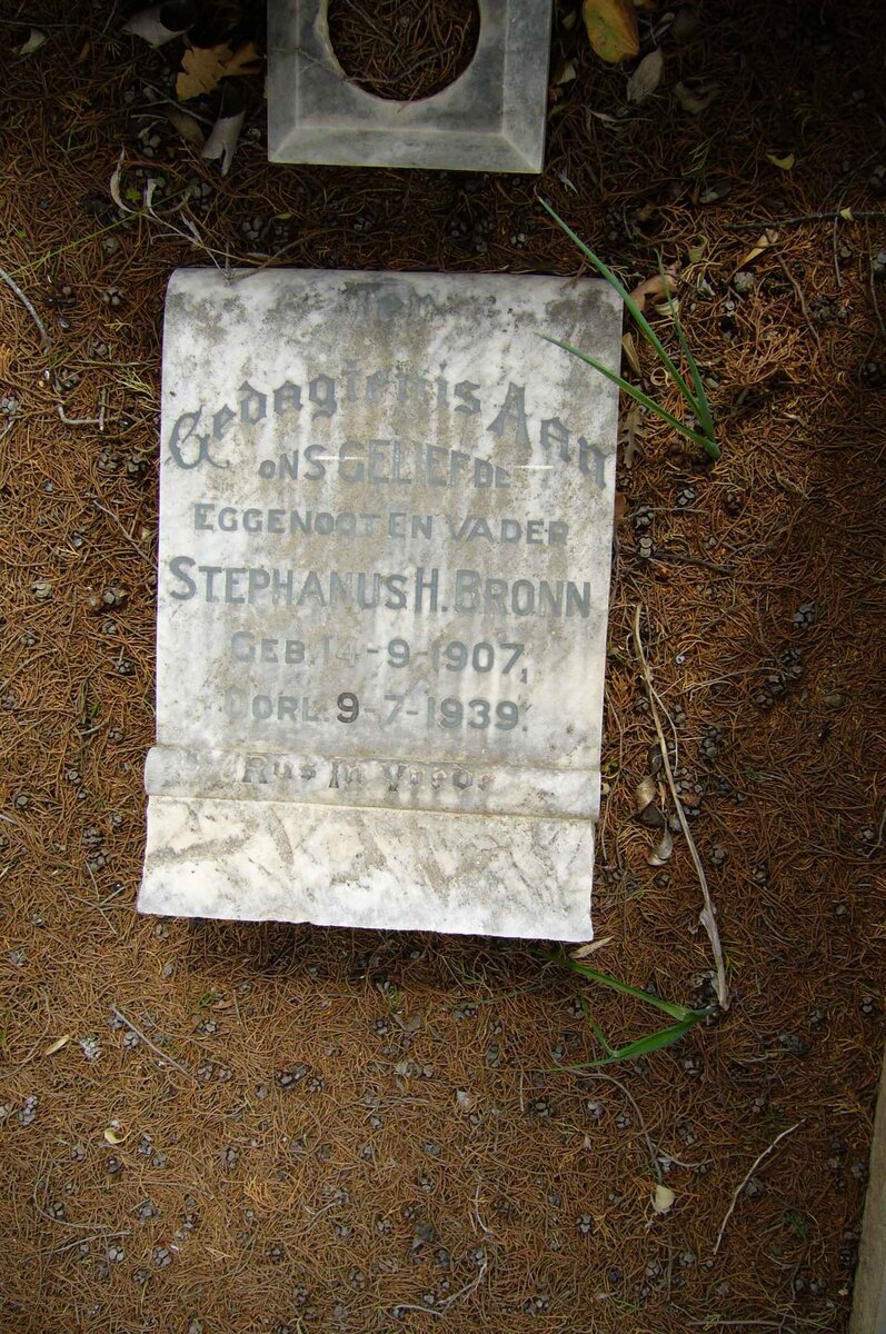 BRONN Stephanus H. 1907-1939
