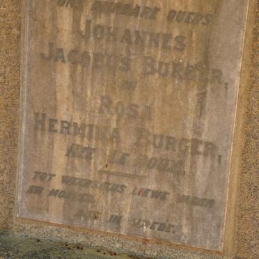 BURGER Johannes Jacobus &amp; Rosa Hermina Le ROUX