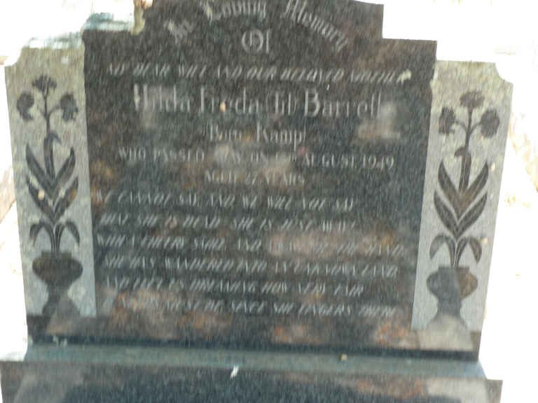 BARRELL Hilda Freda nee KAMP -1949