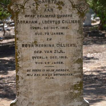 CILLIERS Abraham Albertus -1918 &amp; Rosa Hermina VAN ZIJL -1918