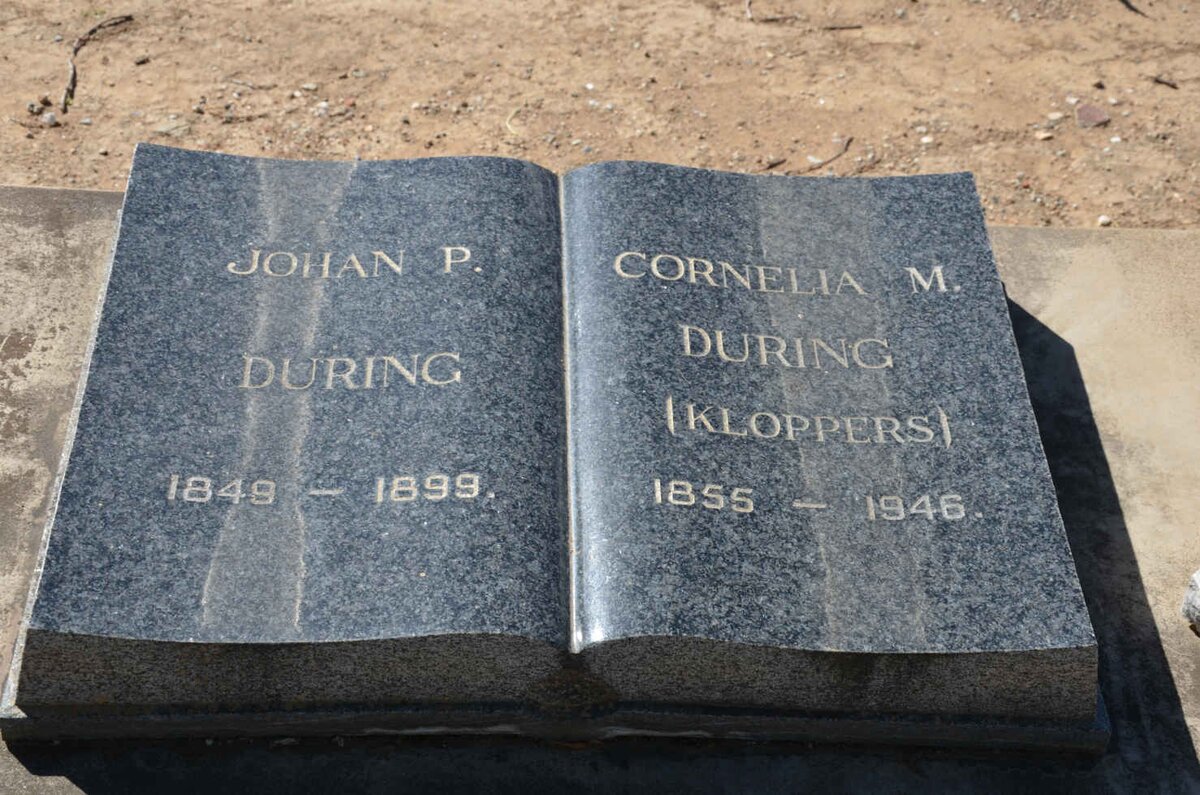 DURING Johan P. 1849-1899 &amp; Cornelia M. KLOPPERS 1855-1946