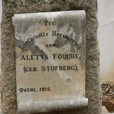 FOUCHé Aletta nee STOFBERG -1915