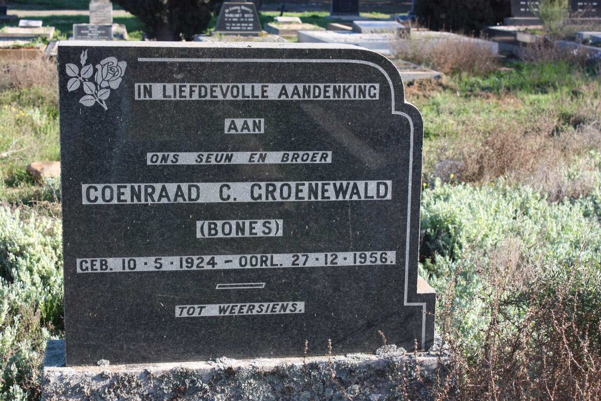 GROENEWALD Coenraad C. 1924-1956