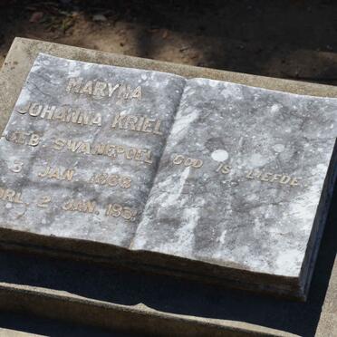KRIEL Maryna Johanna nee SWANEPOEL 1868-1931