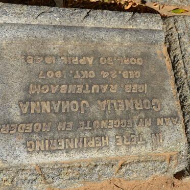 LOURENS Cornelia Johanna nee RAUTENBACH 1907-1948