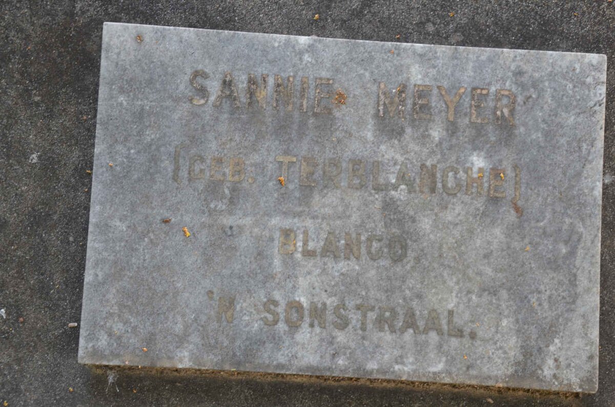 MEYER Sannie nee TERBLANCHE