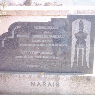 MARAIS Ernest Jacobus 1873-1963 &amp; Christina Henrietha VAN GRAAN 1873-1946
