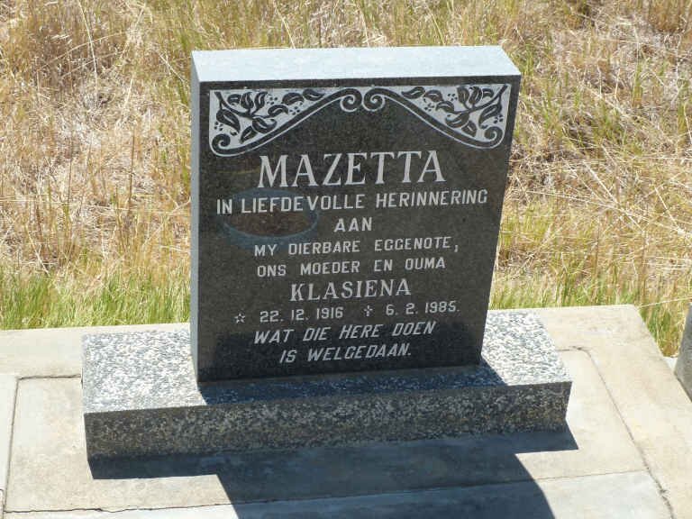 MAZETTA Klasiena 1916-1985