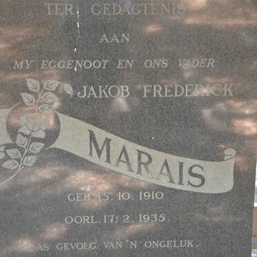 MARAIS Jakob Frederick 1910-1935