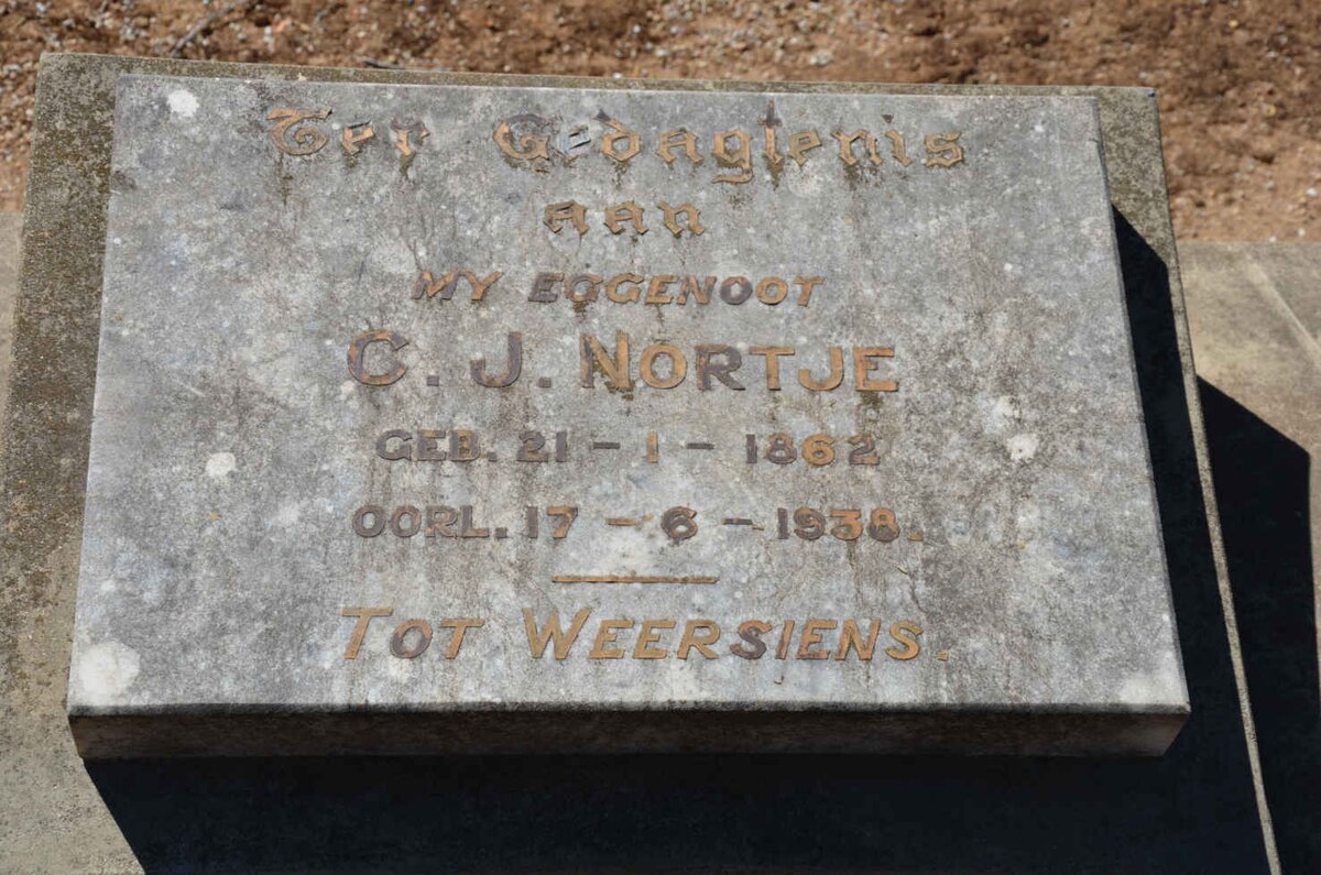 NORTJE C.J. 1862-1938