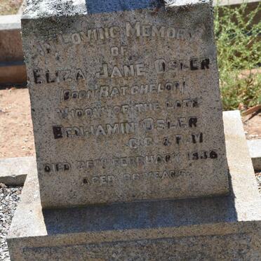 OSLER Eliza Jane nee BATCHELOR -1936