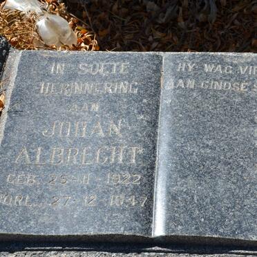 SWANEPOEL Johan Albrecht 1922-1947