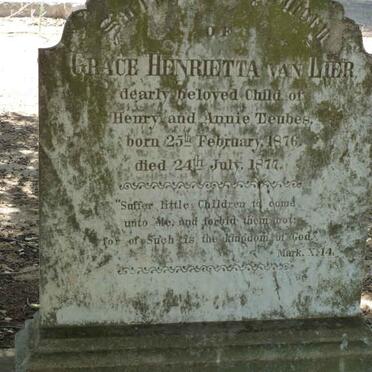 TEUBES Grace Henrietta van Lier 1876-1877