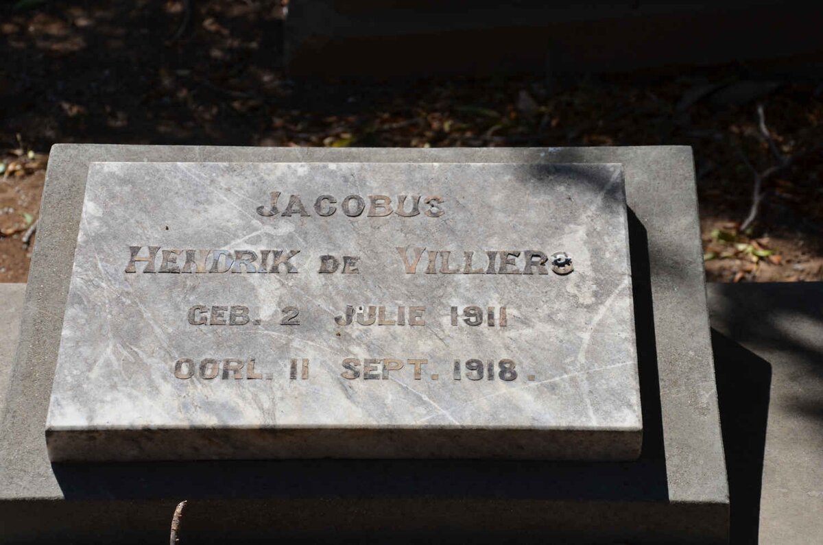 VILLIERS Jacobus Hendrik, de 1911-1918