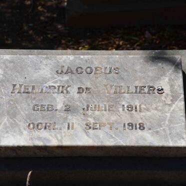 VILLIERS Jacobus Hendrik, de 1911-1918