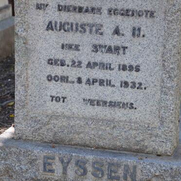 EYSSEN Auguste A.M. nee SWART 1895-1932