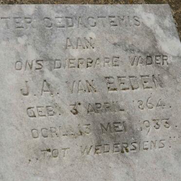 EEDEN J.A., van 1864-1933