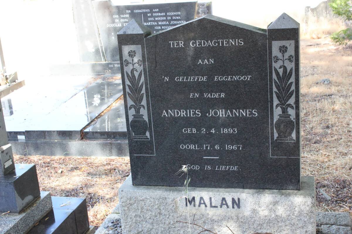 MALAN Andries Johannes 1893-1967