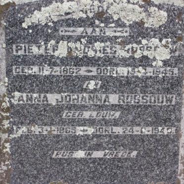 ROSSOUW Pieter Andries 1862-1945 &amp; Anna Johanna LOUW 1865-1940