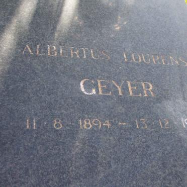 GEYER  Albertus Lourens 1894-1969