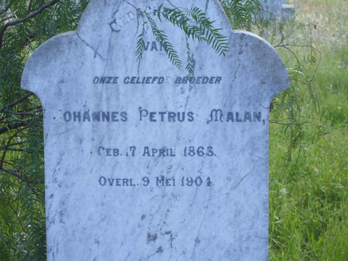 MALAN Johannes Petrus  1863-1904
