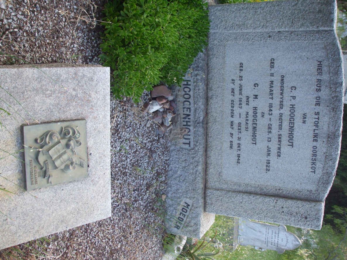 HOOGENHOUT C.P. 1843-1922 &amp; C.M. MARAIS 1847-1942