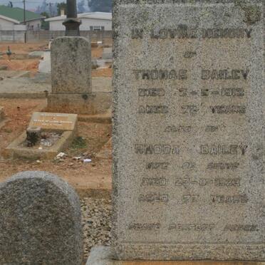 BAILEY Thomas -1912 &amp; Rhoda -1923