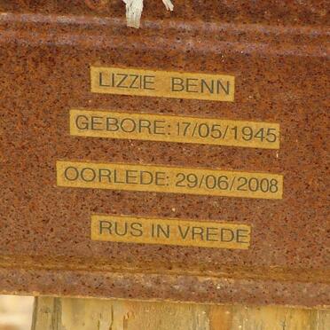 BENN Lizzie 1945-2008