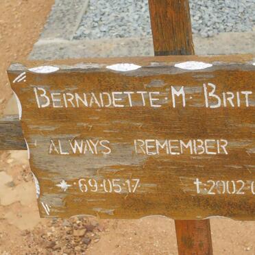 BRITZ Bernadette M. 1969-2002