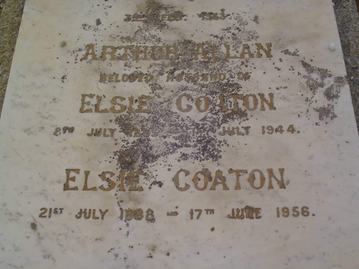COATON Arthur Allan 1885-1944 &amp; Elsie 1888-1956