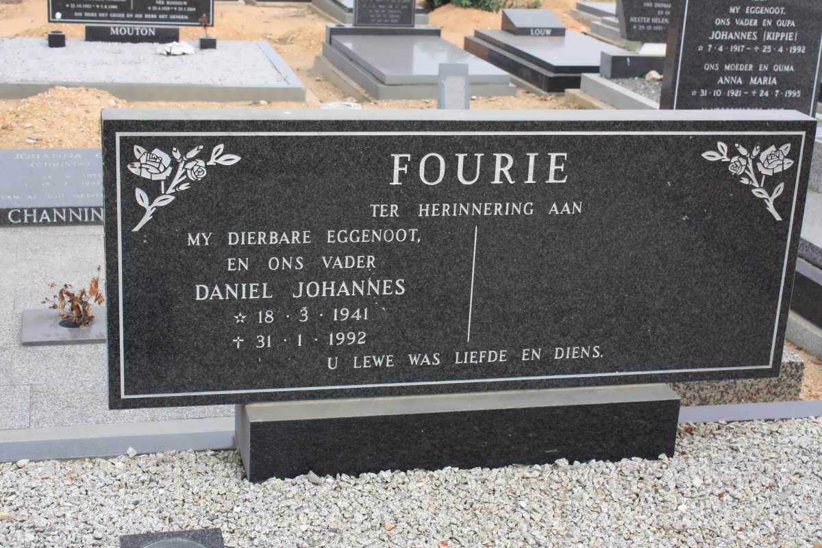 FOURIE Daniel Johannes 1941-1992